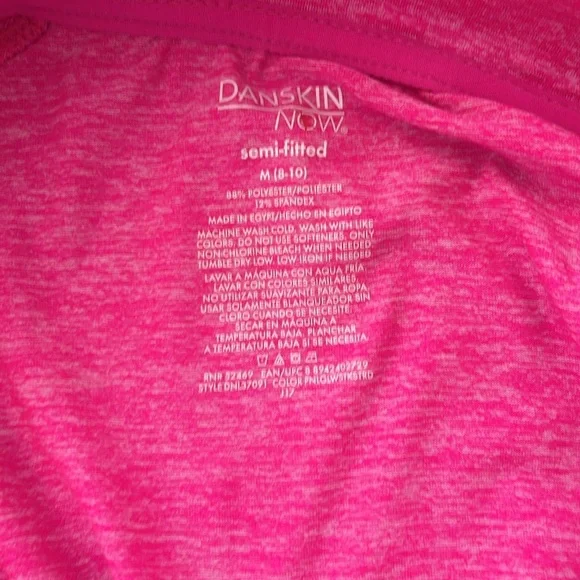 Danskin Now Semi Fitted Pink Women’s 1/4 Zip Pullovef Pink Jacket Size Medium - Picture 8 of 8